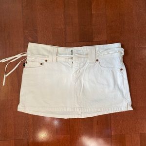 White Denim Skirt